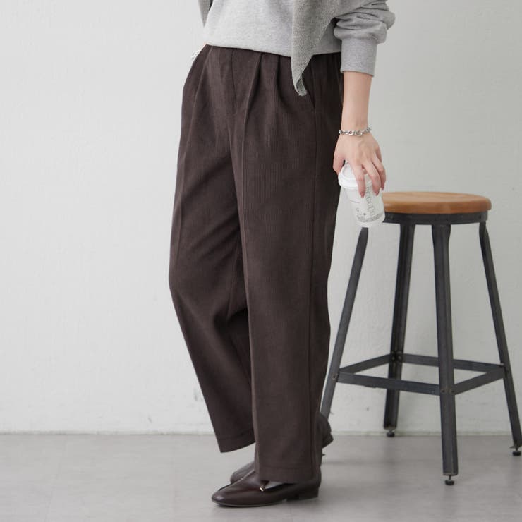 裏起毛で暖かい、コールタックパンツ | RMAF　NICE CLAUP / OLIVE des OLIVE | 詳細画像3 