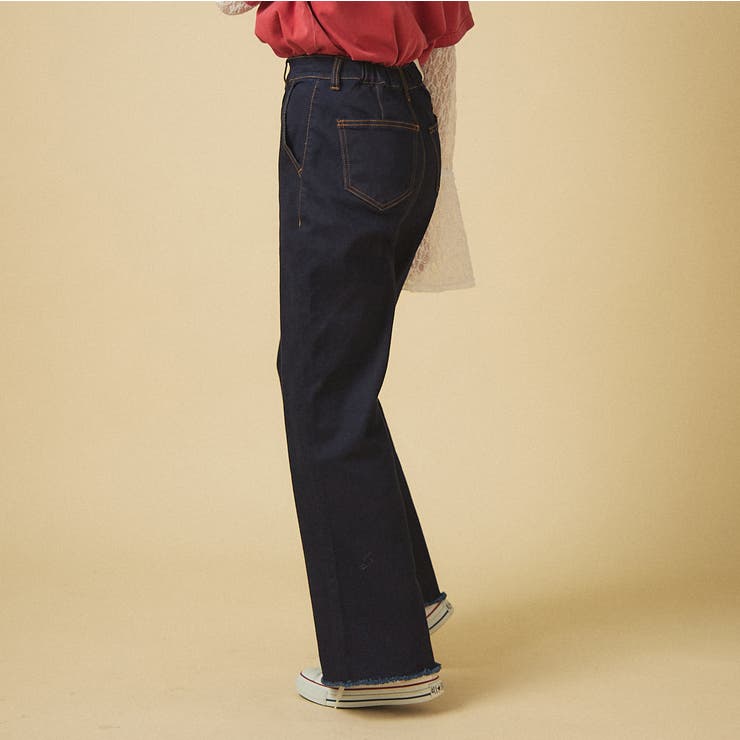 【nane】3サイズ展開 ストレートデニムフレアパンツ | RMAF　NICE CLAUP / OLIVE des OLIVE | 詳細画像6 