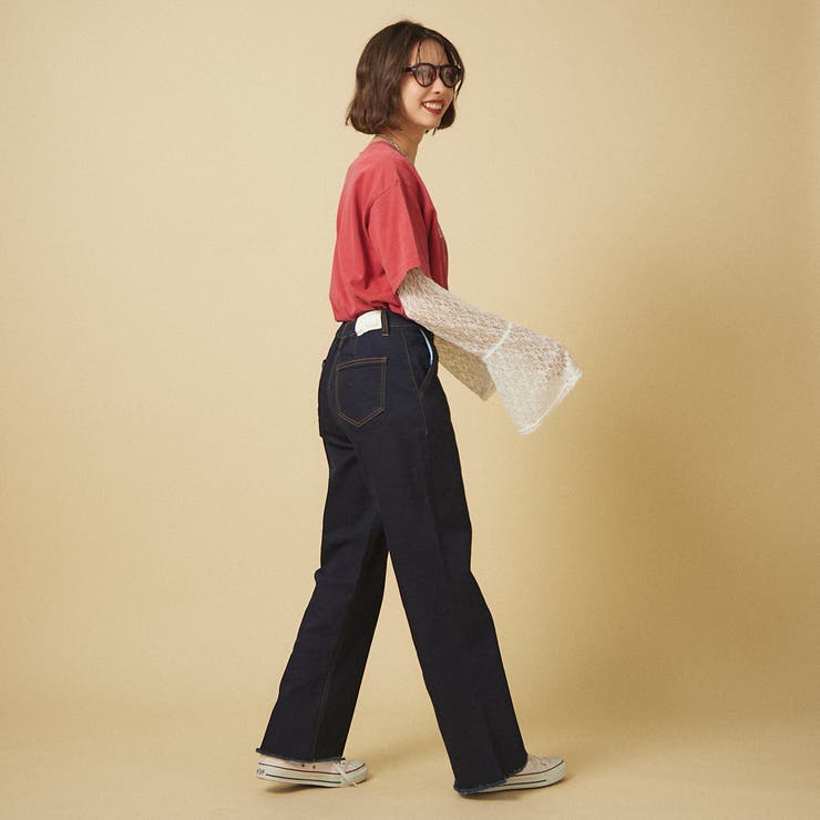 【nane】3サイズ展開 ストレートデニムフレアパンツ | RMAF　NICE CLAUP / OLIVE des OLIVE | 詳細画像12 