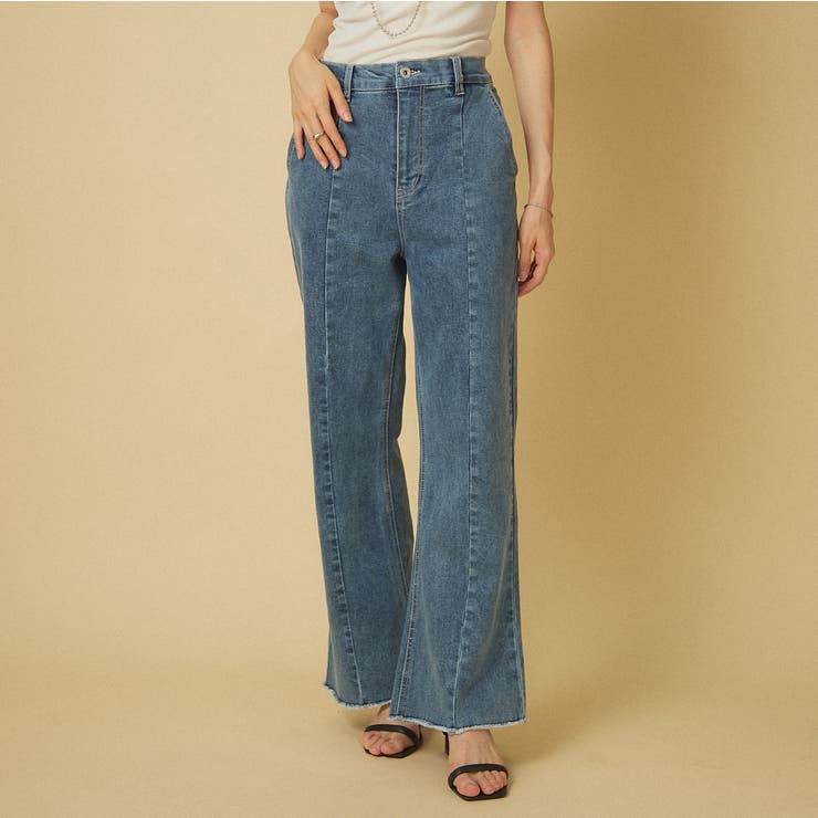 【nane】3サイズ展開 ストレートデニムフレアパンツ | RMAF　NICE CLAUP / OLIVE des OLIVE | 詳細画像13 