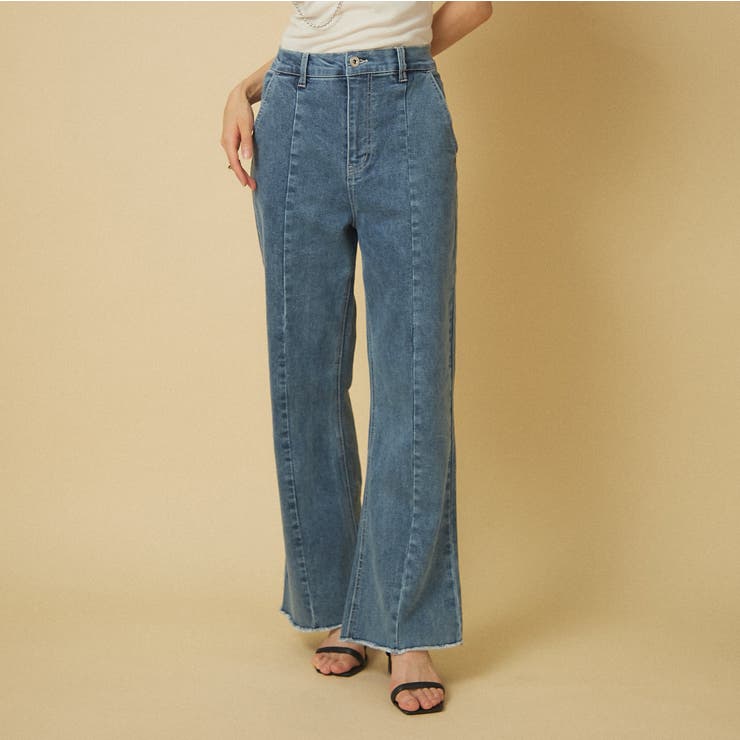 【nane】3サイズ展開 ストレートデニムフレアパンツ | RMAF　NICE CLAUP / OLIVE des OLIVE | 詳細画像15 