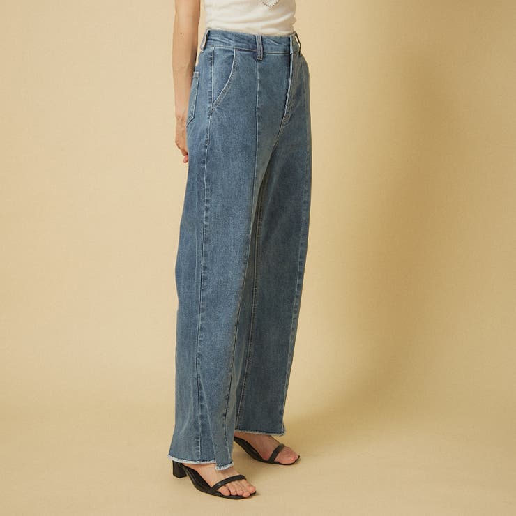 【nane】3サイズ展開 ストレートデニムフレアパンツ | RMAF　NICE CLAUP / OLIVE des OLIVE | 詳細画像16 