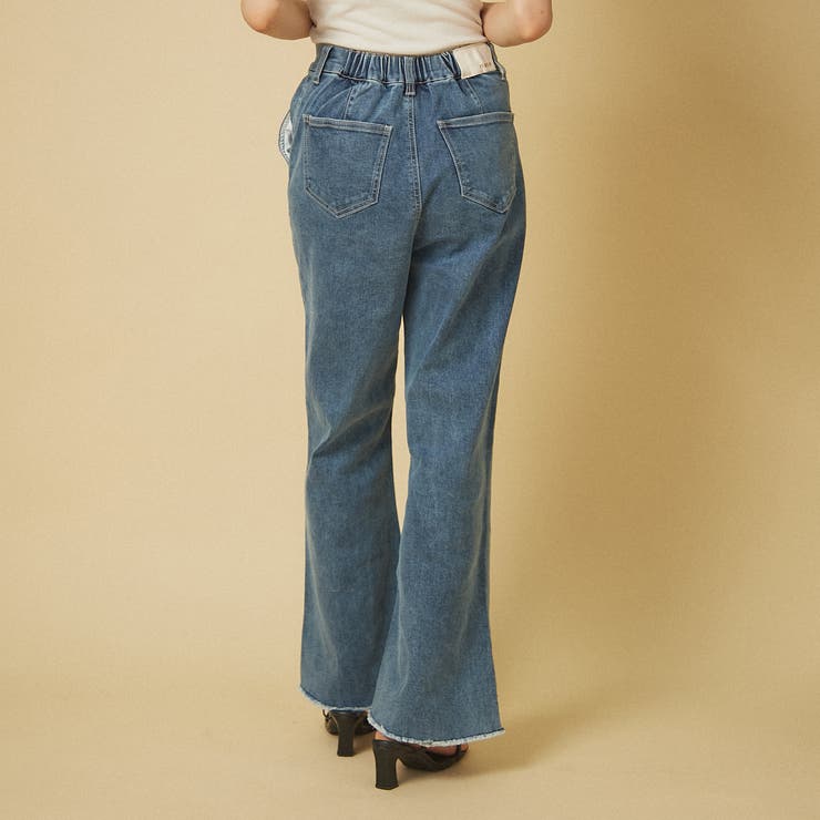 【nane】3サイズ展開 ストレートデニムフレアパンツ | RMAF　NICE CLAUP / OLIVE des OLIVE | 詳細画像17 