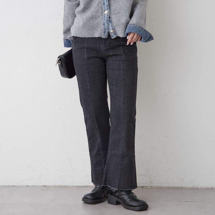 【nane】3サイズ展開 ストレートデニムフレアパンツ | RMAF　NICE CLAUP / OLIVE des OLIVE | 詳細画像49 