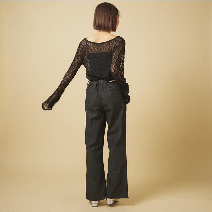 【nane】3サイズ展開 ストレートデニムフレアパンツ | RMAF　NICE CLAUP / OLIVE des OLIVE | 詳細画像34 