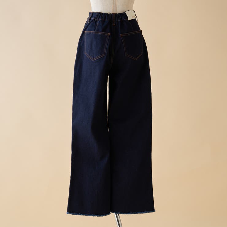 nane】3サイズ展開 ストレートデニムフレアパンツ[品番：OLOW0016428
