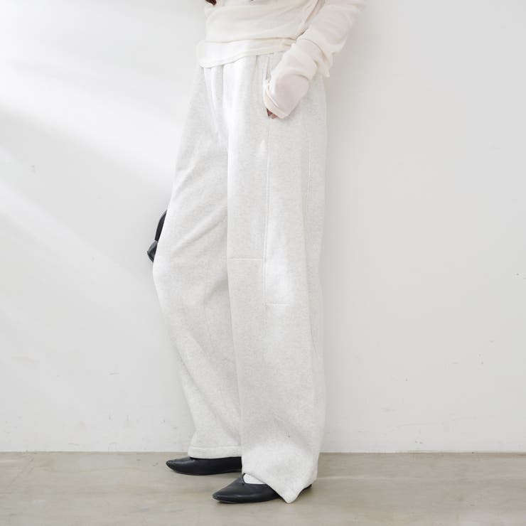 裏起毛で暖かい、スウェットカーブパンツ | RMAF　NICE CLAUP / OLIVE des OLIVE | 詳細画像13 