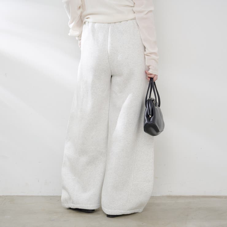 裏起毛で暖かい、スウェットカーブパンツ | RMAF　NICE CLAUP / OLIVE des OLIVE | 詳細画像14 