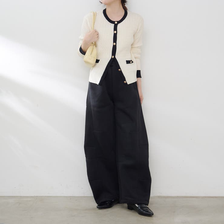 裏起毛で暖かい、スウェットカーブパンツ | RMAF　NICE CLAUP / OLIVE des OLIVE | 詳細画像24 