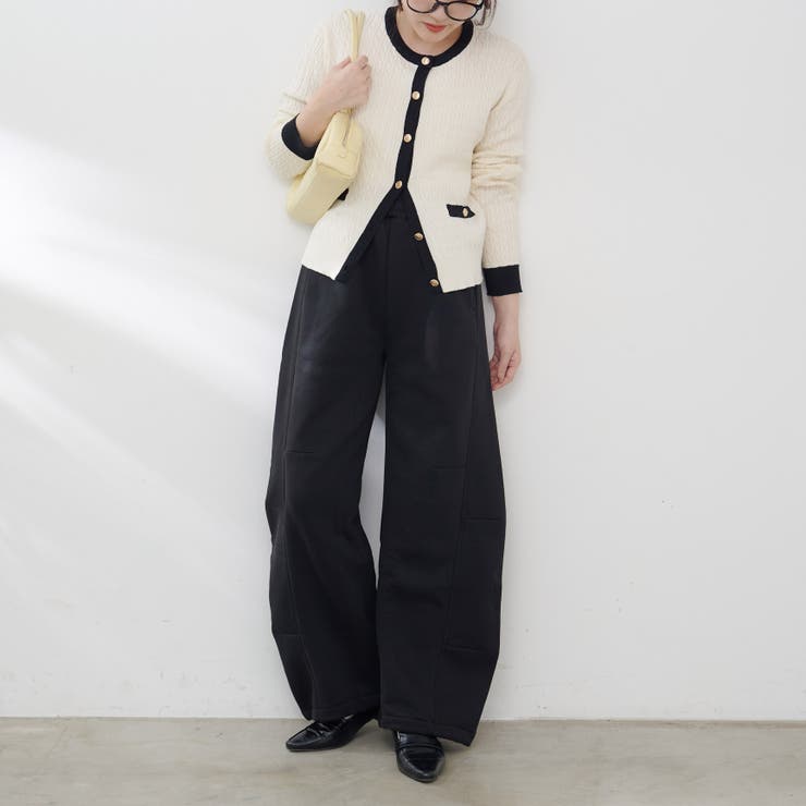 裏起毛で暖かい、スウェットカーブパンツ | RMAF　NICE CLAUP / OLIVE des OLIVE | 詳細画像26 
