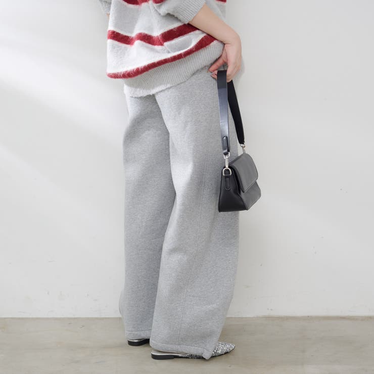 裏起毛で暖かい、スウェットカーブパンツ | RMAF　NICE CLAUP / OLIVE des OLIVE | 詳細画像5 