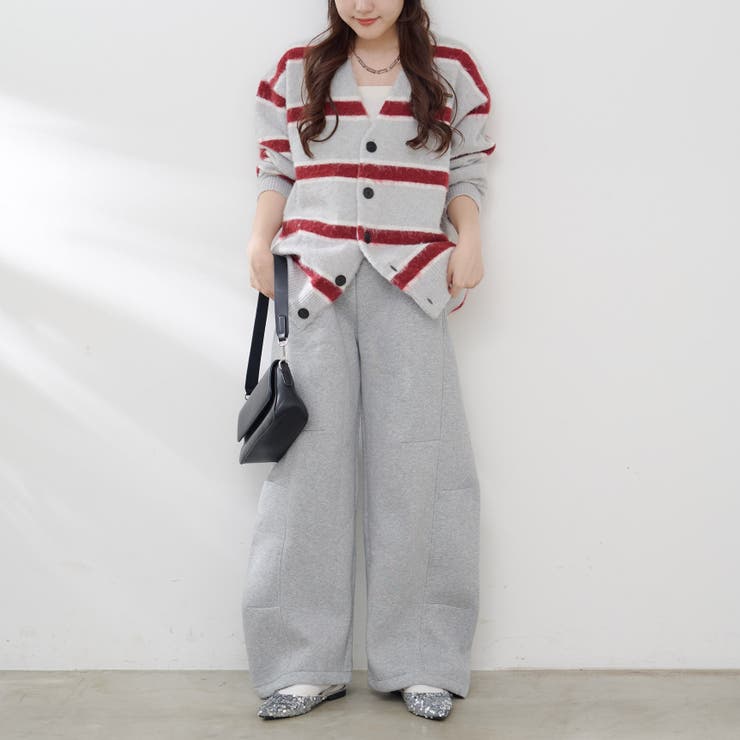 裏起毛で暖かい、スウェットカーブパンツ | RMAF　NICE CLAUP / OLIVE des OLIVE | 詳細画像6 