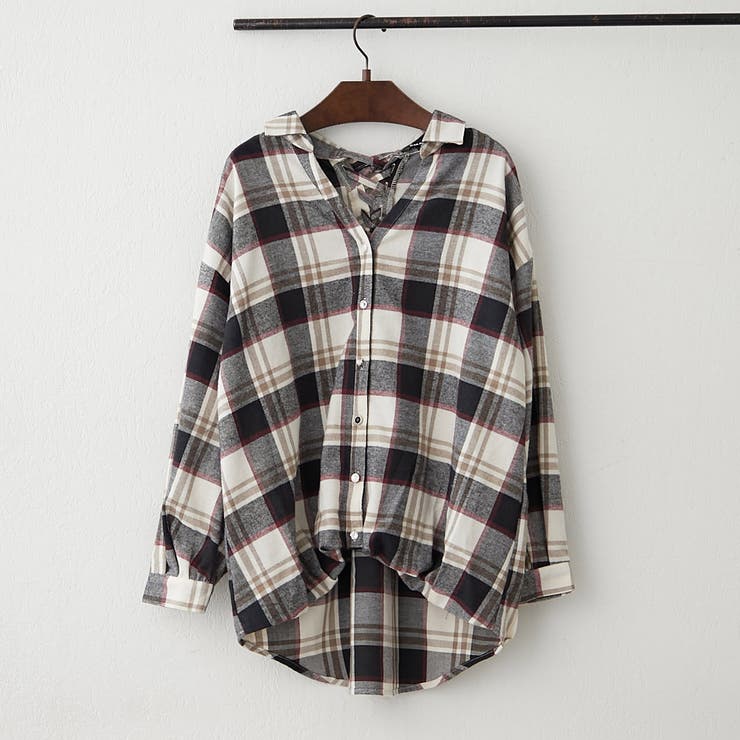 チェックタケノコタックブラウス[品番：OLOW0016618]｜RMAF NICE CLAUP