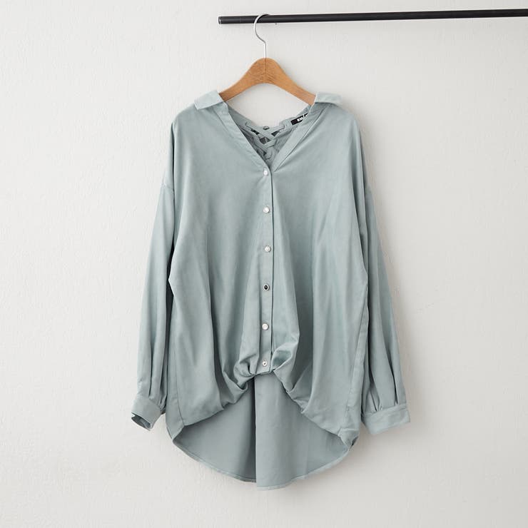 ミント | マイクロコールタケノコタックブラウス | RMAF　NICE CLAUP / OLIVE des OLIVE