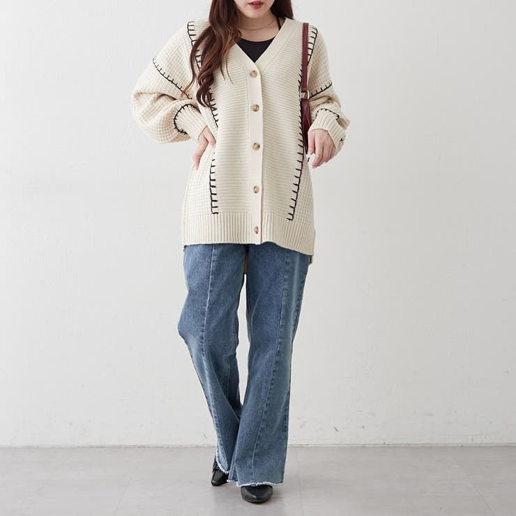 ブランケットステッチVカーディガン | RMAF　NICE CLAUP / OLIVE des OLIVE | 詳細画像7 