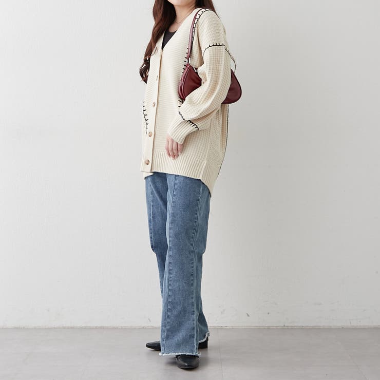 ブランケットステッチVカーディガン | RMAF　NICE CLAUP / OLIVE des OLIVE | 詳細画像9 