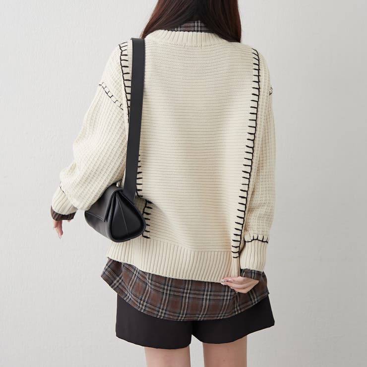 ブランケットステッチクループルオーバー | RMAF　NICE CLAUP / OLIVE des OLIVE | 詳細画像14 