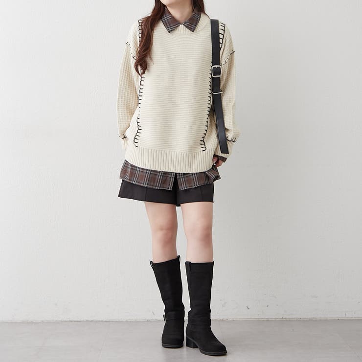 ブランケットステッチクループルオーバー | RMAF　NICE CLAUP / OLIVE des OLIVE | 詳細画像15 