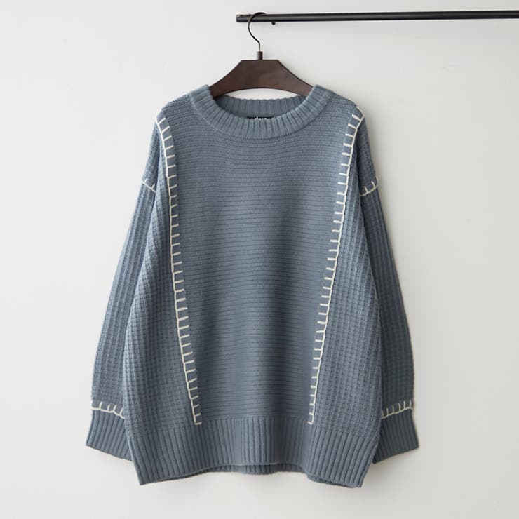 ブルー | ブランケットステッチクループルオーバー | RMAF　NICE CLAUP / OLIVE des OLIVE