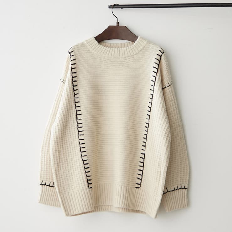 アイボリー | ブランケットステッチクループルオーバー | RMAF　NICE CLAUP / OLIVE des OLIVE