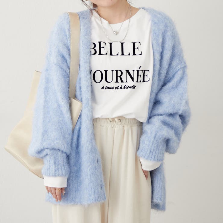 【6色展開】シャギーVカーディガン | RMAF　NICE CLAUP / OLIVE des OLIVE | 詳細画像2 