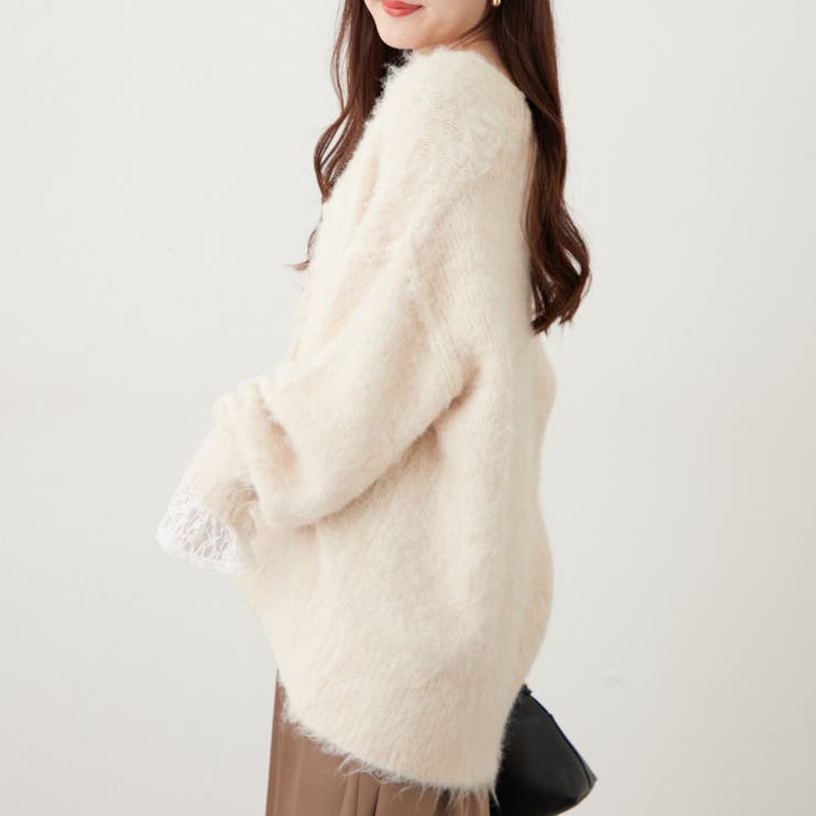 【6色展開】シャギーVカーディガン | RMAF　NICE CLAUP / OLIVE des OLIVE | 詳細画像9 