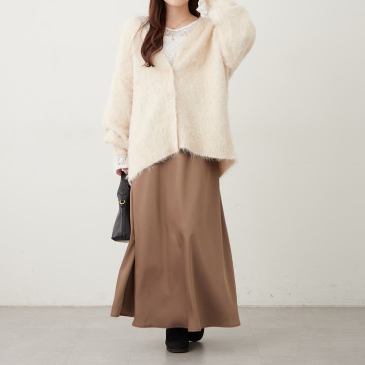 【6色展開】シャギーVカーディガン | RMAF　NICE CLAUP / OLIVE des OLIVE | 詳細画像12 