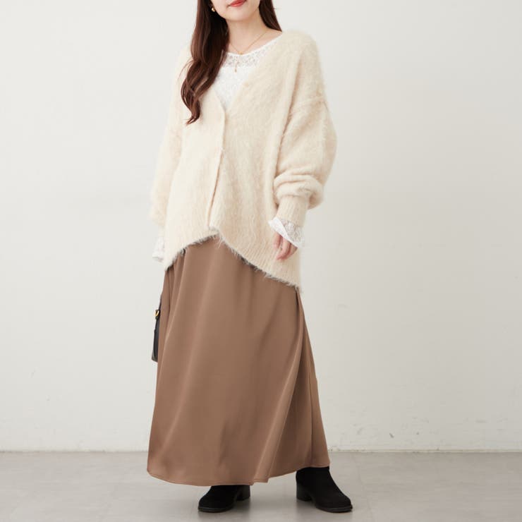 【6色展開】シャギーVカーディガン | RMAF　NICE CLAUP / OLIVE des OLIVE | 詳細画像14 