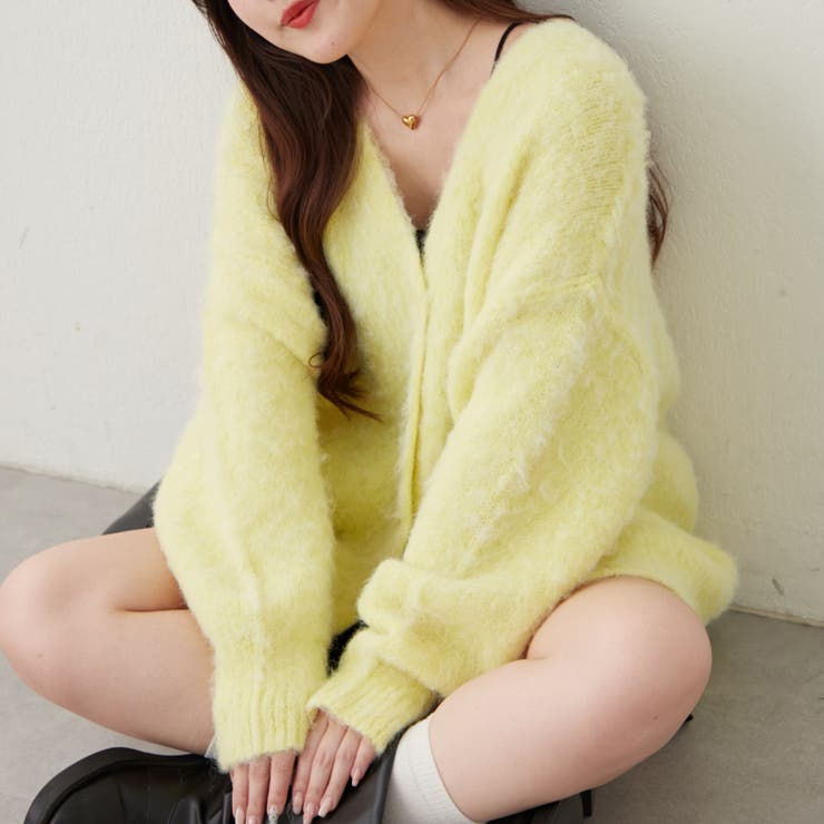 【6色展開】シャギーVカーディガン | RMAF　NICE CLAUP / OLIVE des OLIVE | 詳細画像15 