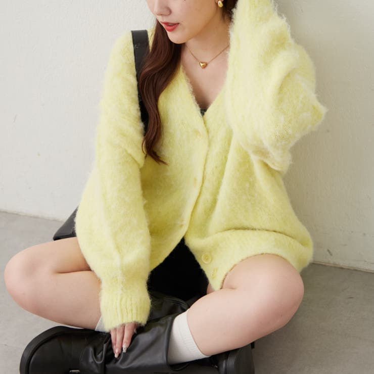 【6色展開】シャギーVカーディガン | RMAF　NICE CLAUP / OLIVE des OLIVE | 詳細画像16 