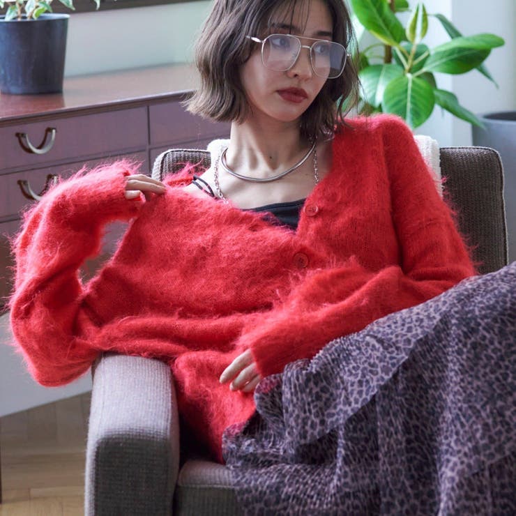 【6色展開】シャギーVカーディガン | RMAF　NICE CLAUP / OLIVE des OLIVE | 詳細画像27 