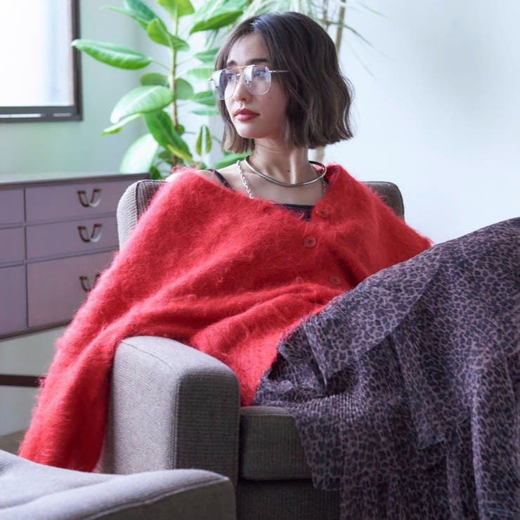 【6色展開】シャギーVカーディガン | RMAF　NICE CLAUP / OLIVE des OLIVE | 詳細画像30 