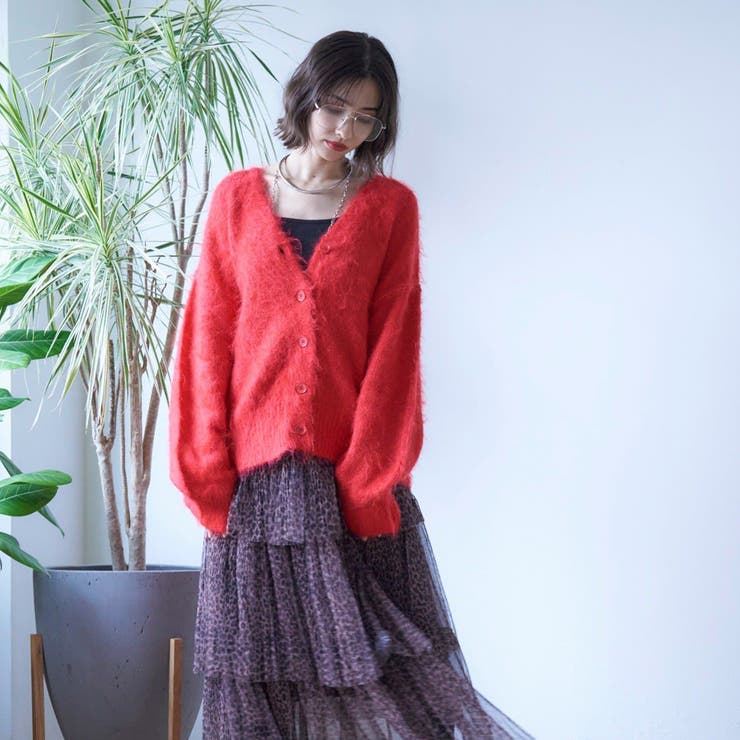 【6色展開】シャギーVカーディガン | RMAF　NICE CLAUP / OLIVE des OLIVE | 詳細画像31 