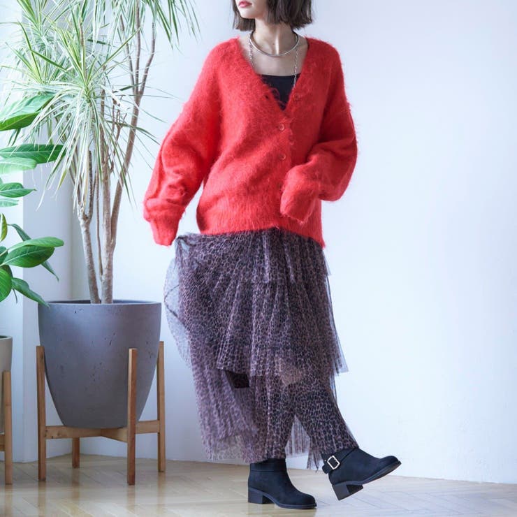 【6色展開】シャギーVカーディガン | RMAF　NICE CLAUP / OLIVE des OLIVE | 詳細画像34 