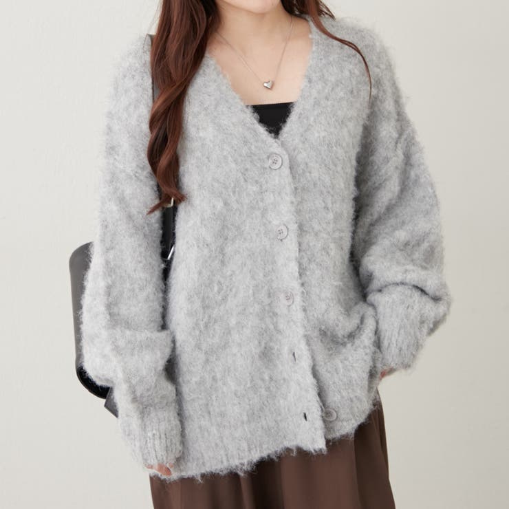 【6色展開】シャギーVカーディガン | RMAF　NICE CLAUP / OLIVE des OLIVE | 詳細画像35 