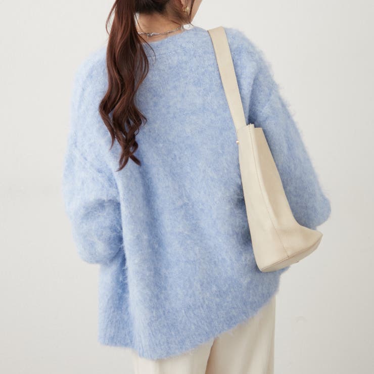 【6色展開】シャギーVカーディガン | RMAF　NICE CLAUP / OLIVE des OLIVE | 詳細画像5 