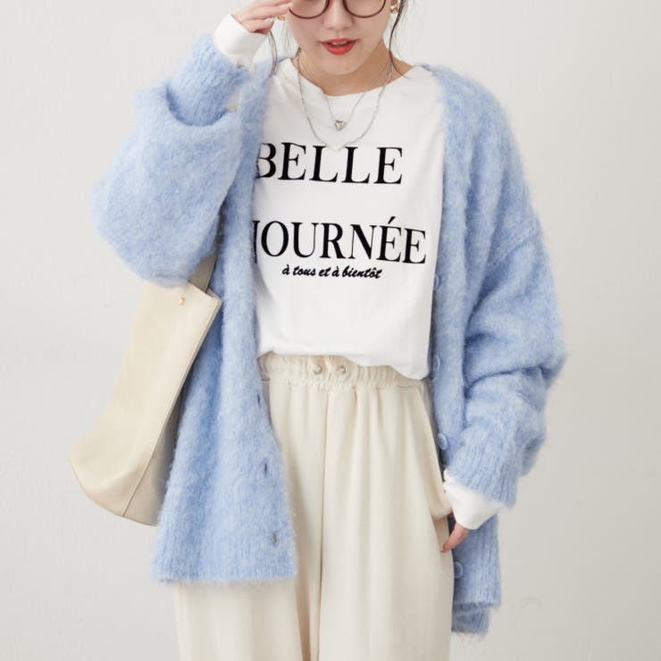 ブルー | 【6色展開】シャギーVカーディガン | RMAF　NICE CLAUP / OLIVE des OLIVE