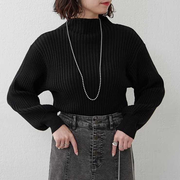 【8色展開】ボトルネックリブプルオーバー | RMAF　NICE CLAUP / OLIVE des OLIVE | 詳細画像1 