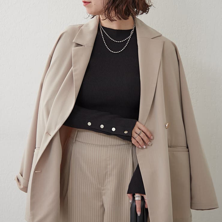 【8色展開】袖ボタンハイネックリブプルオーバー | RMAF　NICE CLAUP / OLIVE des OLIVE | 詳細画像56 