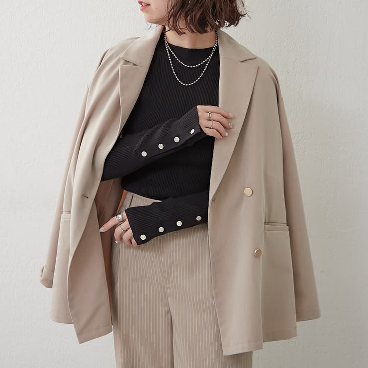 【8色展開】袖ボタンハイネックリブプルオーバー | RMAF　NICE CLAUP / OLIVE des OLIVE | 詳細画像57 