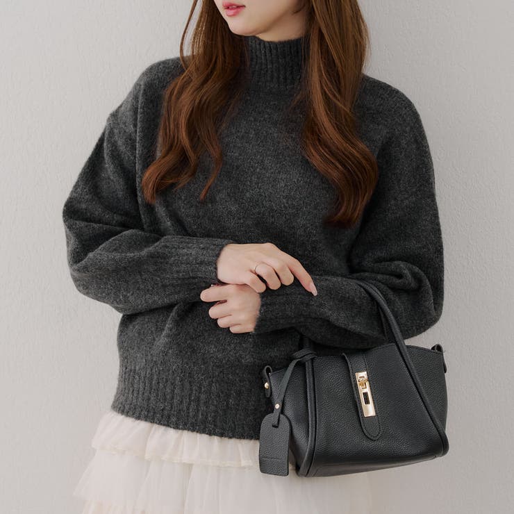 チャコール | ヤクタッチハイネックプルオーバー | RMAF　NICE CLAUP / OLIVE des OLIVE