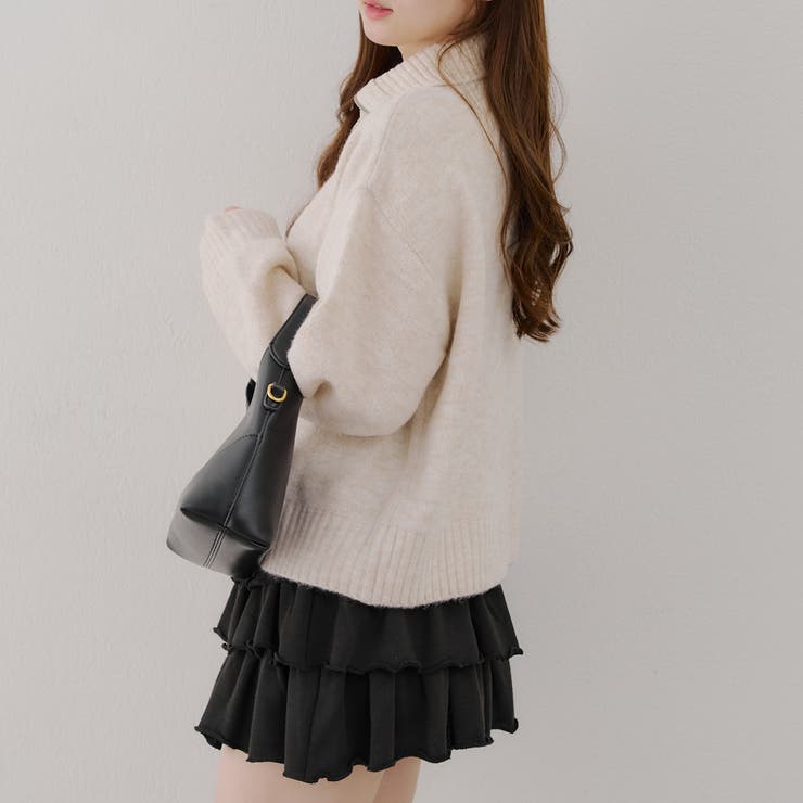 【5色展開】ヤクタッチハーフジップニット | RMAF　NICE CLAUP / OLIVE des OLIVE | 詳細画像10 