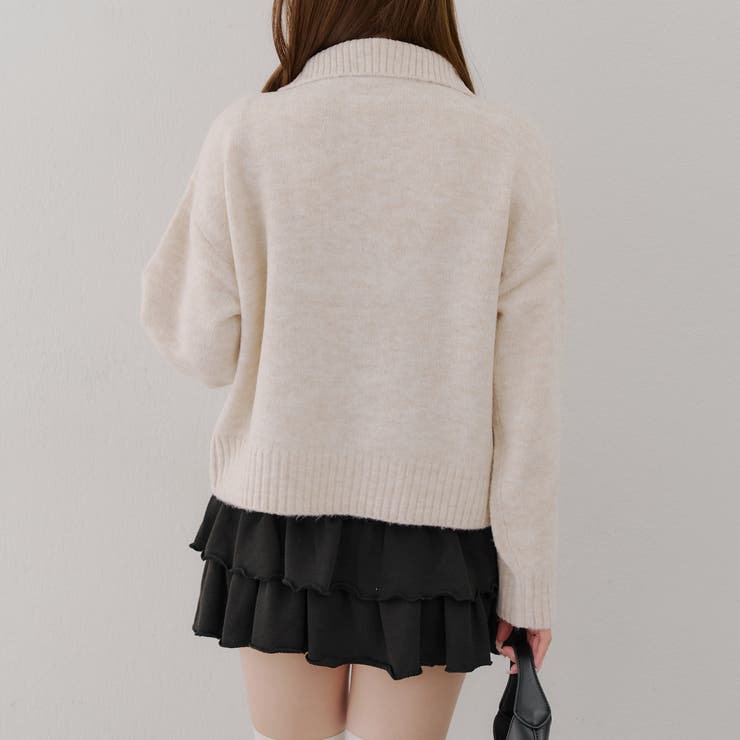 【5色展開】ヤクタッチハーフジップニット | RMAF　NICE CLAUP / OLIVE des OLIVE | 詳細画像11 