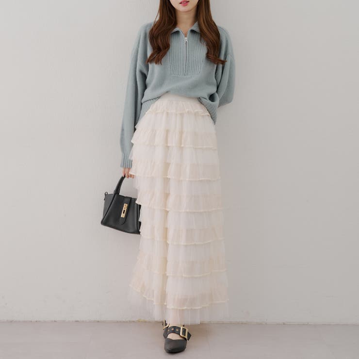 【5色展開】ヤクタッチハーフジップニット | RMAF　NICE CLAUP / OLIVE des OLIVE | 詳細画像16 