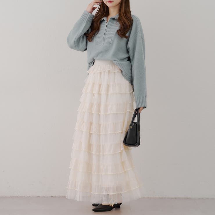 【5色展開】ヤクタッチハーフジップニット | RMAF　NICE CLAUP / OLIVE des OLIVE | 詳細画像17 