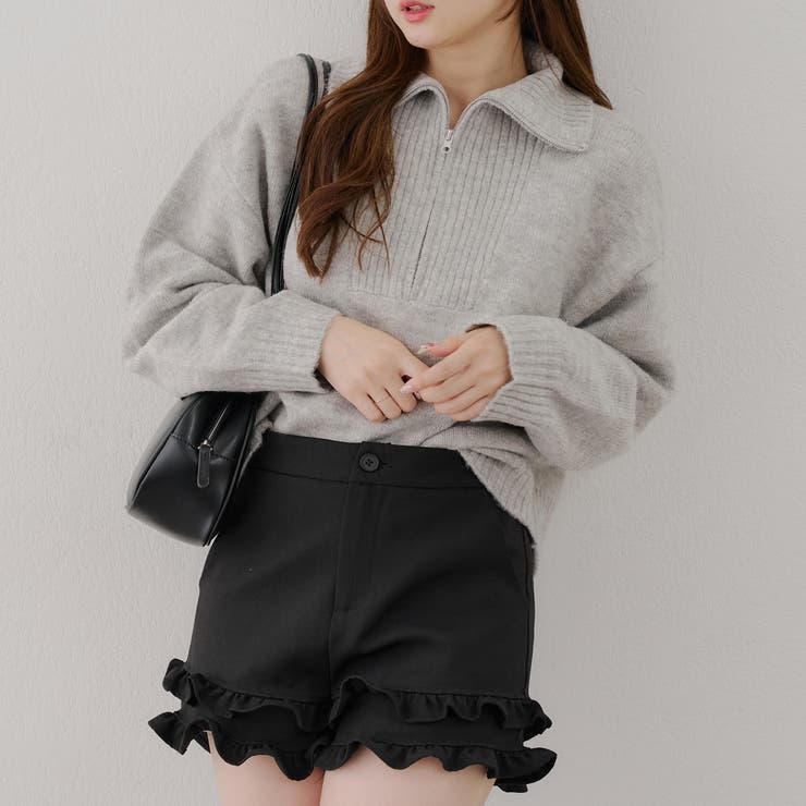 【5色展開】ヤクタッチハーフジップニット | RMAF　NICE CLAUP / OLIVE des OLIVE | 詳細画像24 