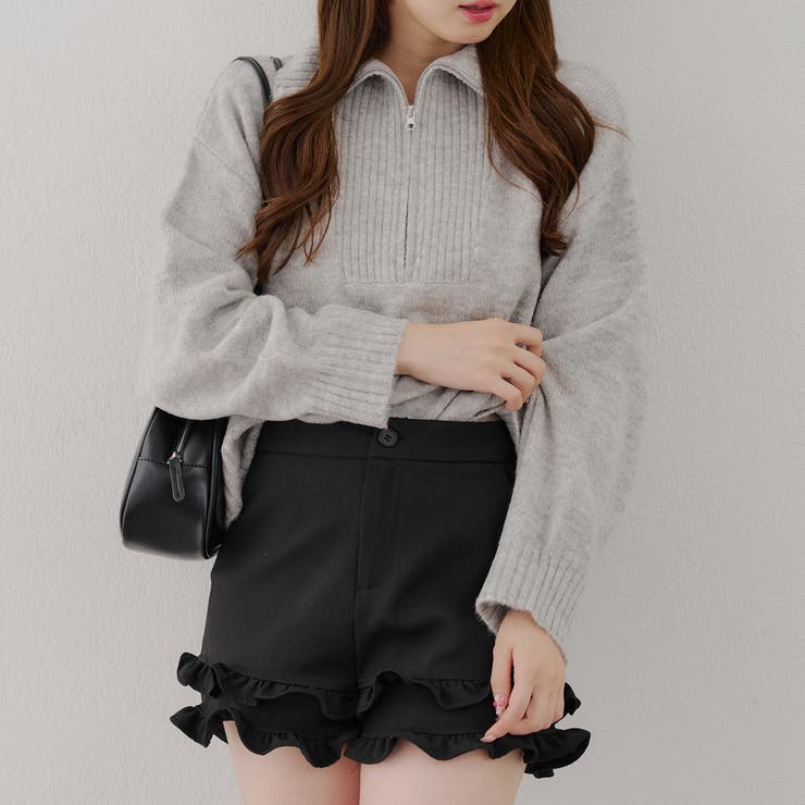 【5色展開】ヤクタッチハーフジップニット | RMAF　NICE CLAUP / OLIVE des OLIVE | 詳細画像25 