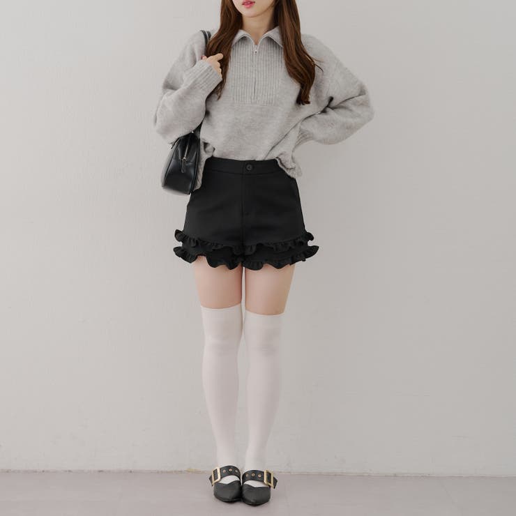 【5色展開】ヤクタッチハーフジップニット | RMAF　NICE CLAUP / OLIVE des OLIVE | 詳細画像29 