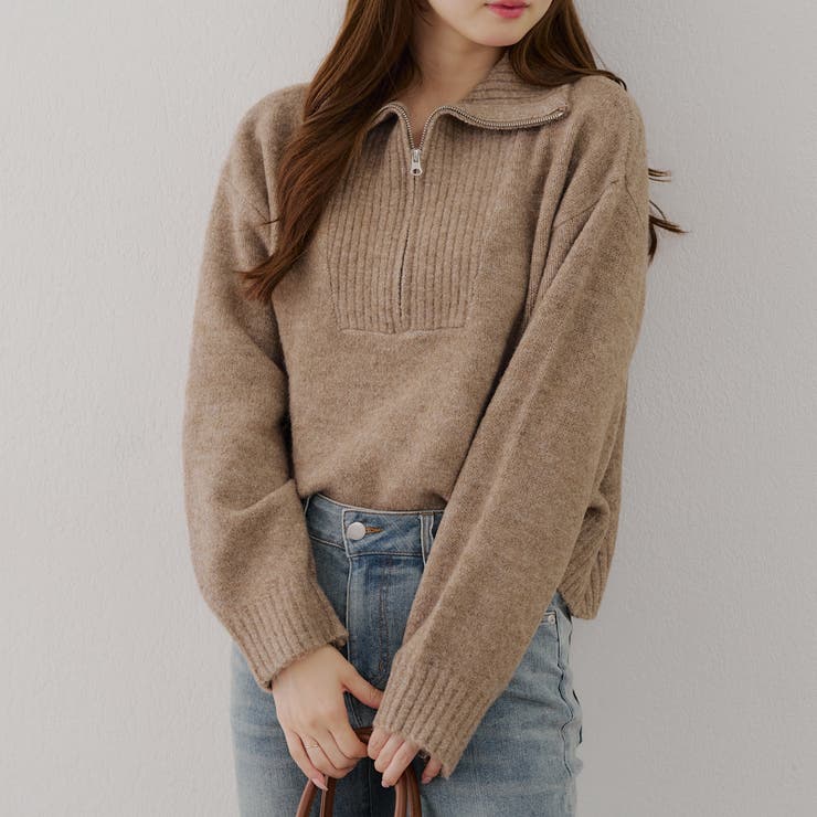 5色展開】ヤクタッチハーフジップニット[品番：OLOW0016224]｜RMAF