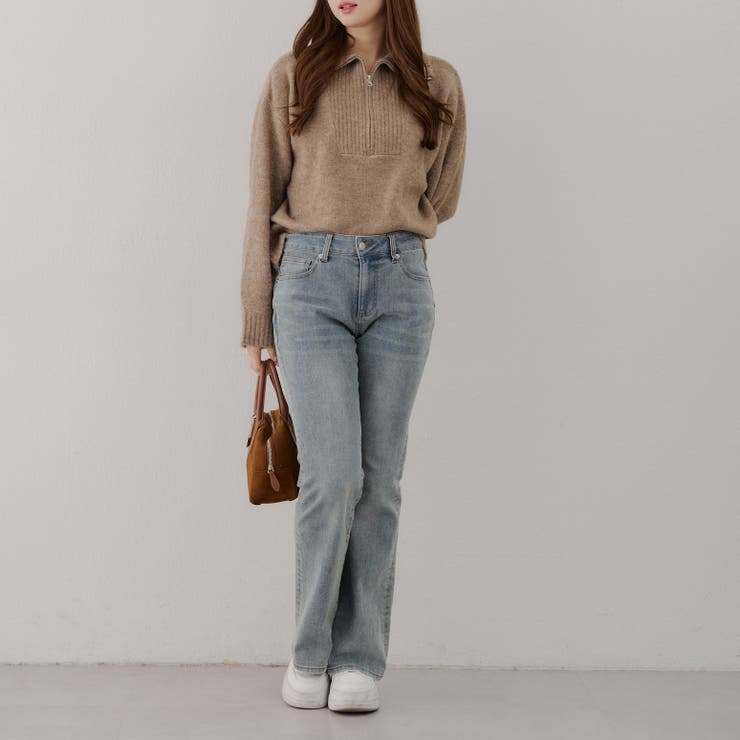 【5色展開】ヤクタッチハーフジップニット | RMAF　NICE CLAUP / OLIVE des OLIVE | 詳細画像36 